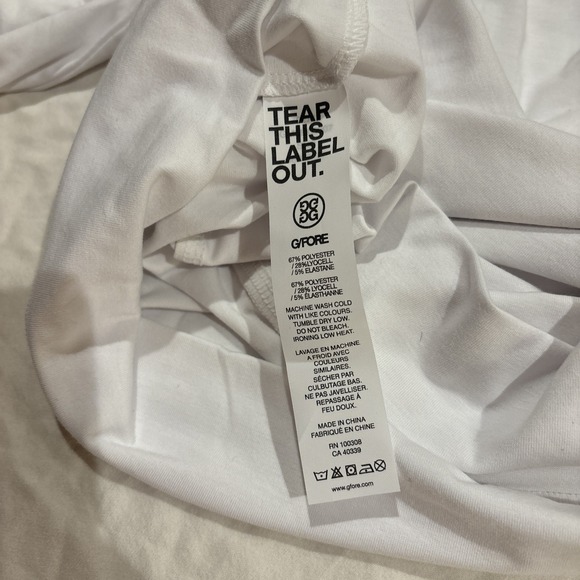 G/Fore XXL White Long Sleeve Golf Athletic Short. NWT - Picture 10 of 10